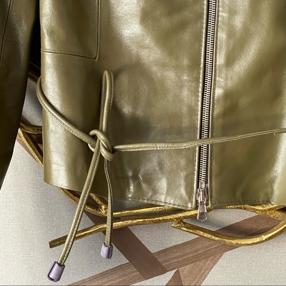 LE COMPLICI | Vintage Leather Jacket in Olive Green **RARE** | Size M - Picture 9 of 13